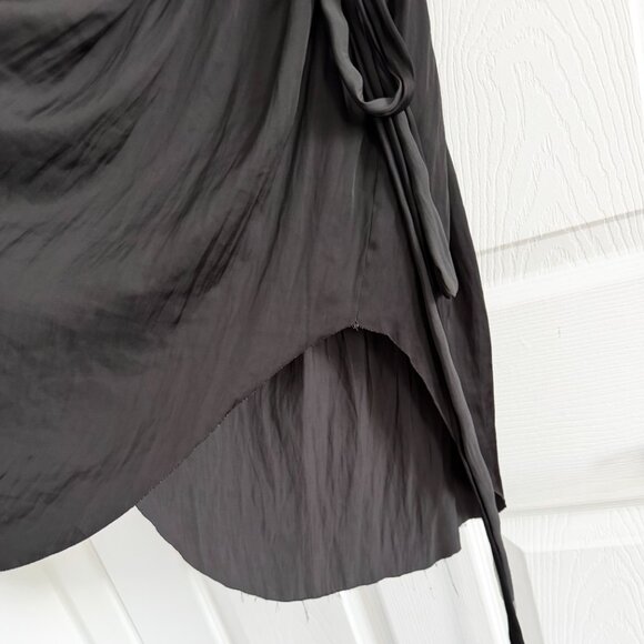 Raquel Allegra Liquid Satin Dress in Dark Grey, size "2" (Medium) - Picture 6 of 9